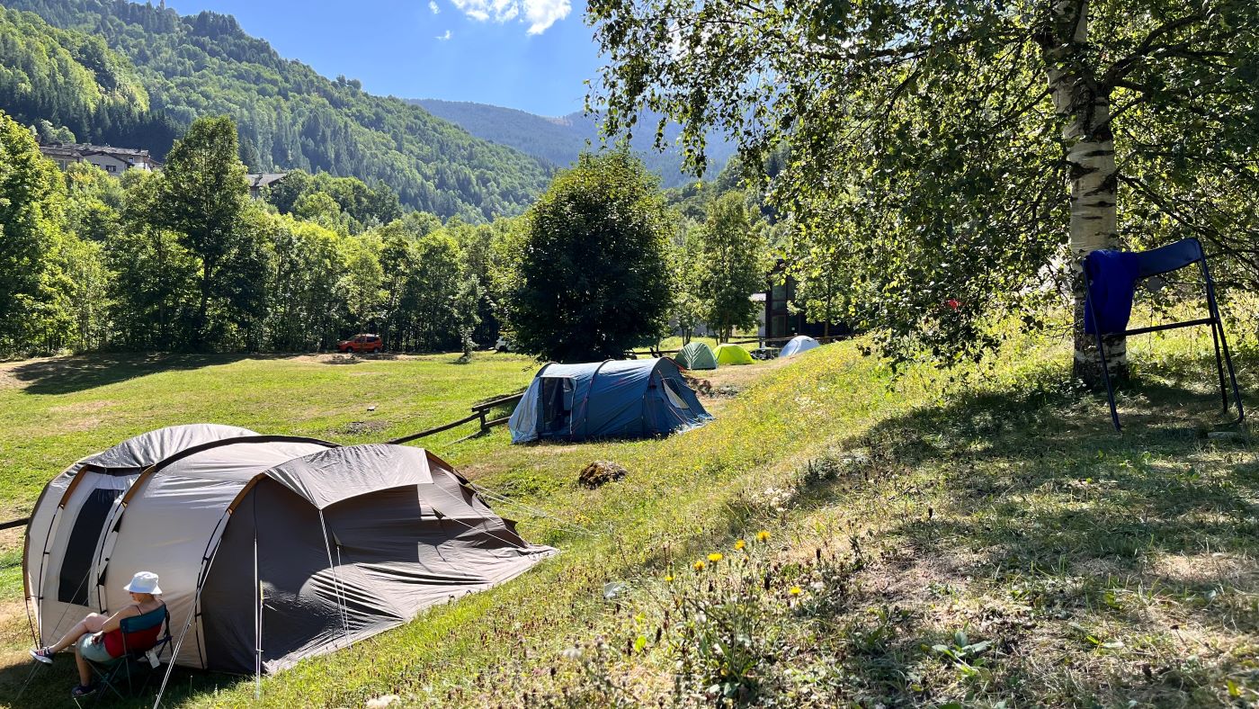 green lawn for our tents